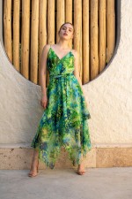 Chiffon-Trägerkleid Anna
