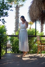 Kleid mit Taillengürtel Rosaline