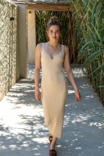 Geripptes Trägerkleid Cindy